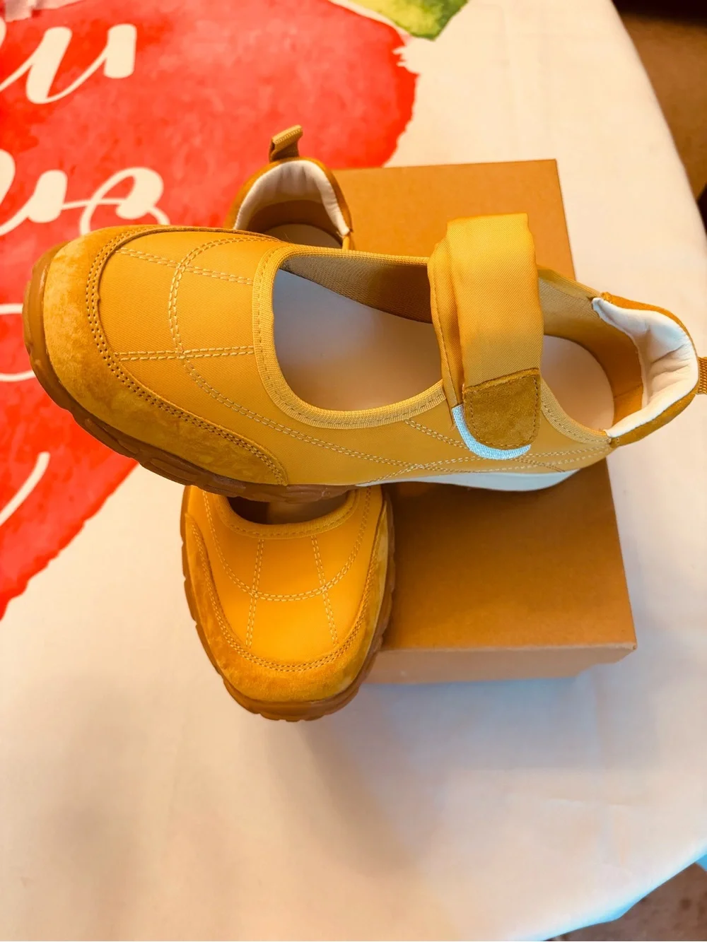 Women’s Mary Jane Style Sneakers in Mustard Yellow